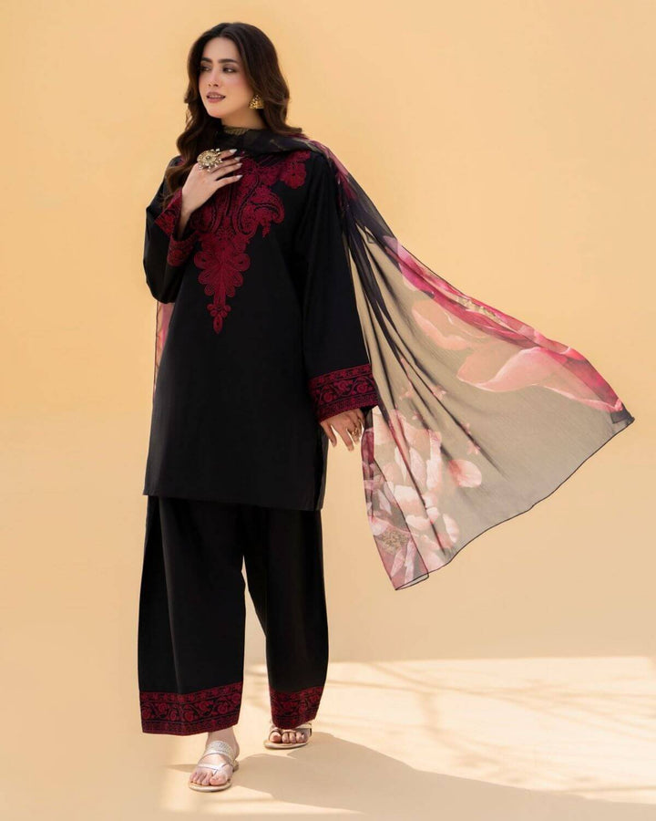 Laam Dhanak Embroidered 3 Piece - LM100