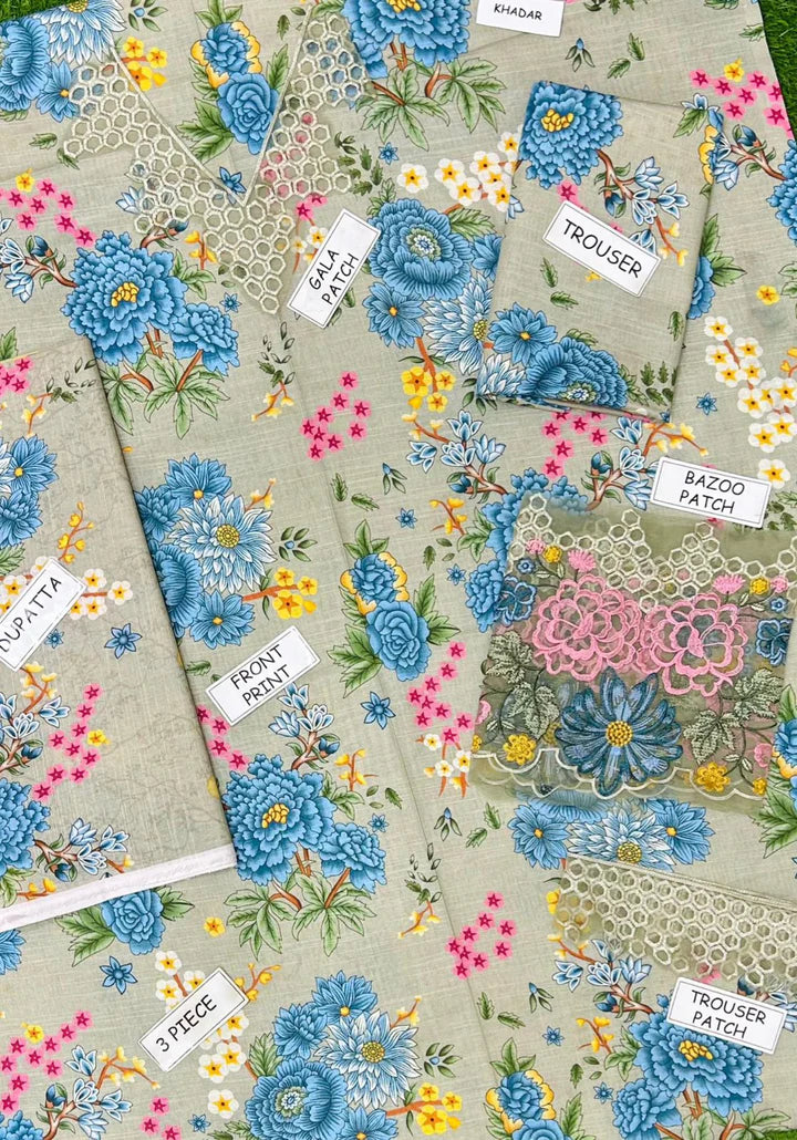 Baroque Khaddar Embroidered 3 Piece | BQ124