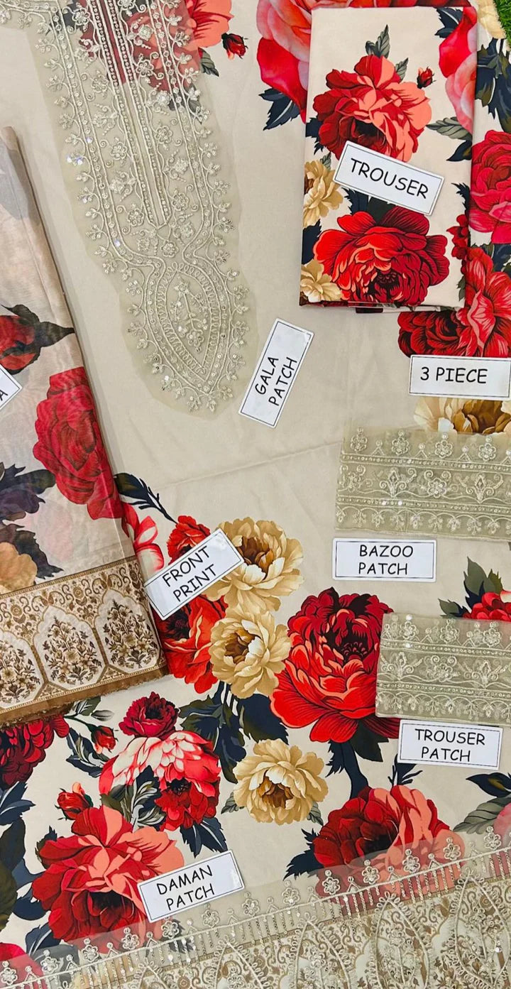 Crimson Silk Embroidered 2 Piece | CN105