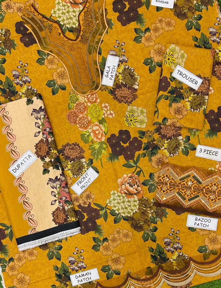 Iznik Khaddar Embroidered 3 Piece | IZ123