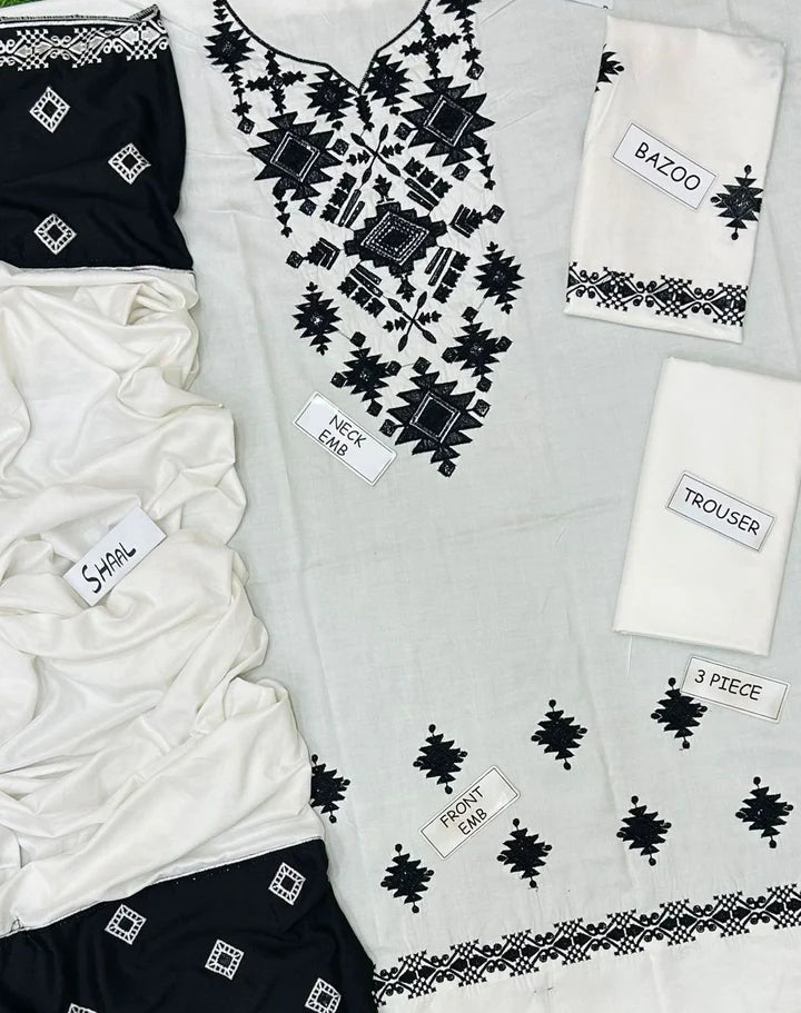 Laam Dhanak Embroidered 3 Piece | LM101