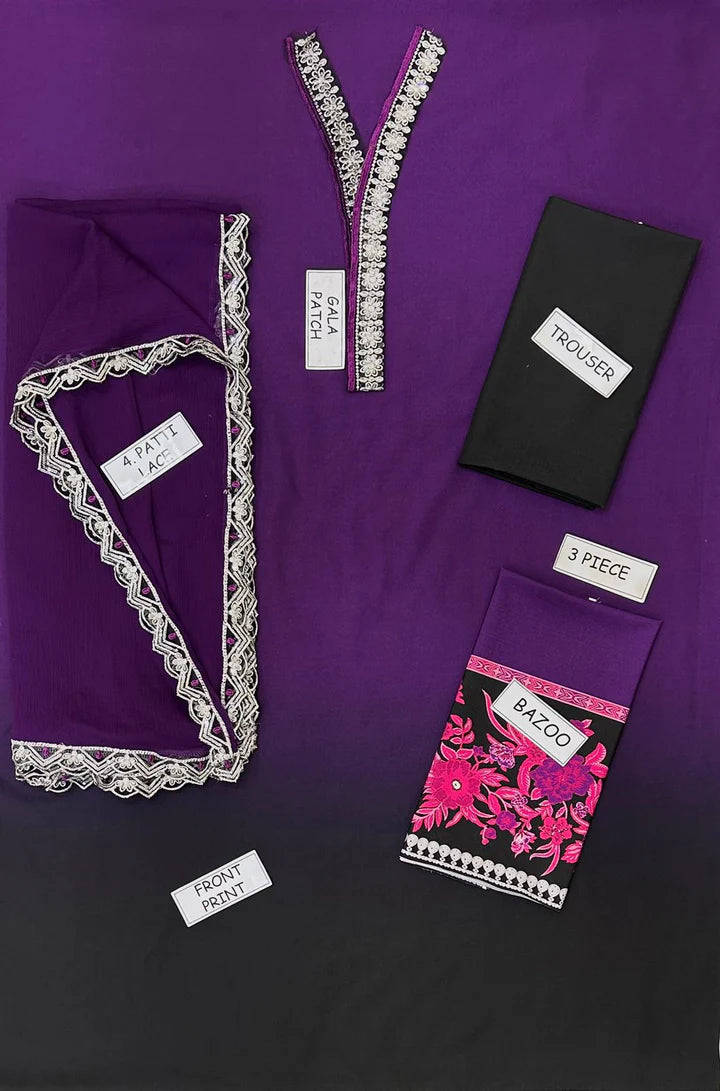 Zainab Chottani Shamoz Silk Embroidered 3 Piece | ZC106