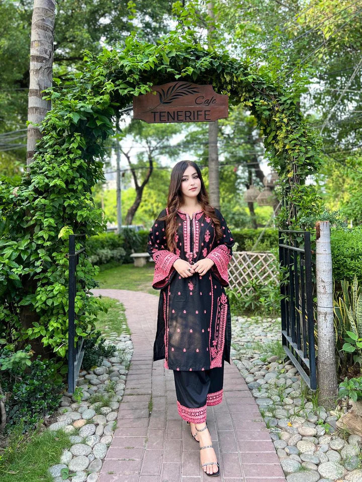 Embroza Dhanak Embroidered 3 Piece - EZ100