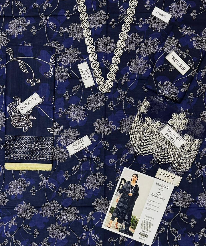 Baroque Khaddar Embroidered 3 Piece - BQ115