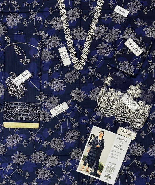 Baroque Khaddar Embroidered 3 Piece - BQ115