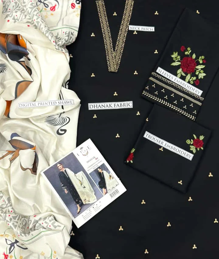 Aisling Dhanak Embroidered 3 Piece - AL103