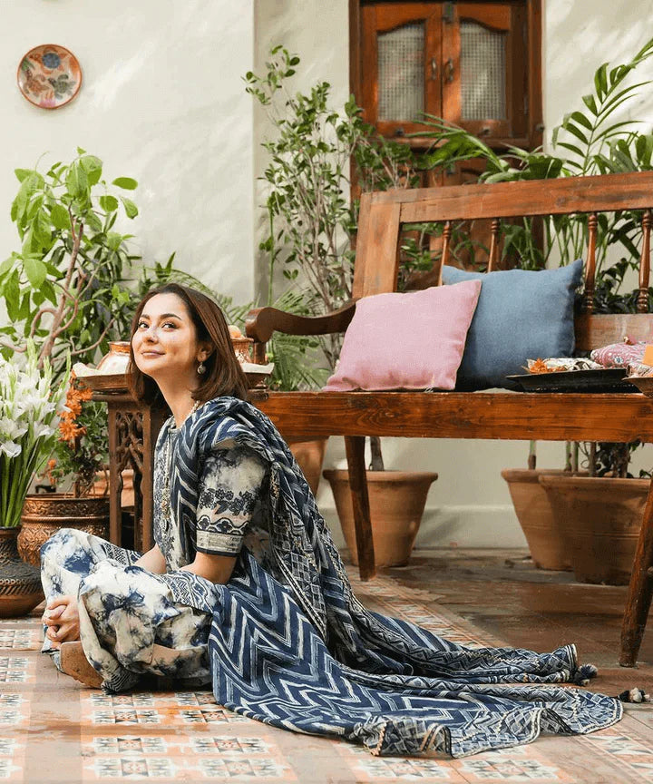 Sapphire Dhanak Embroidered 3 Piece - SP105