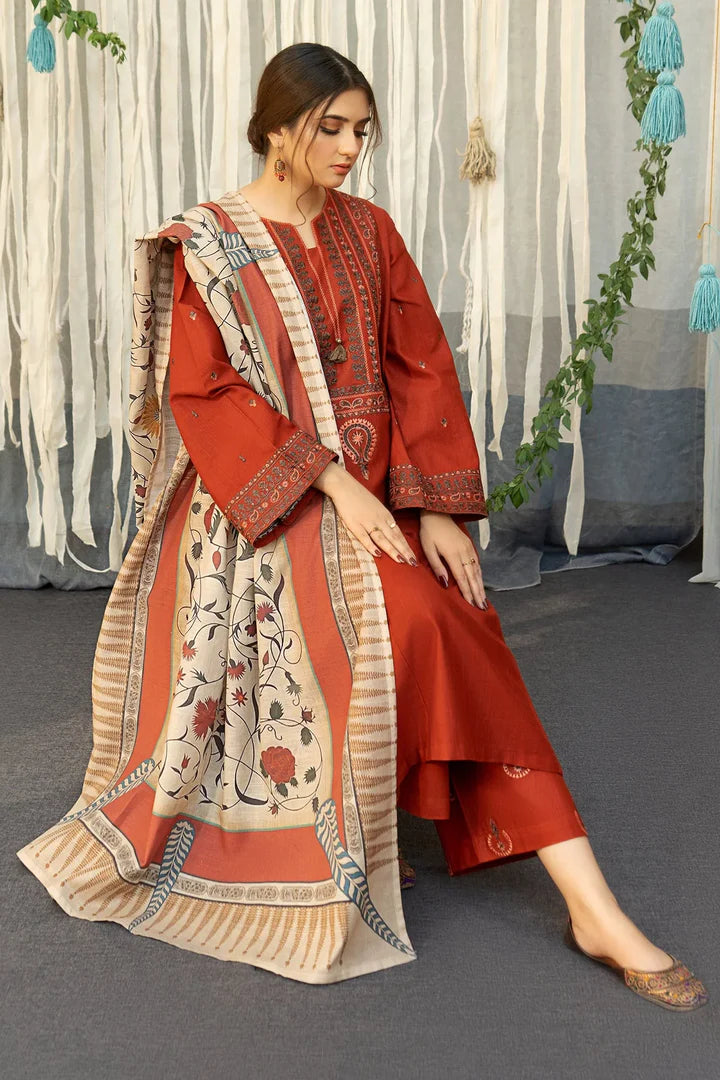 Aisling Dhanak Embroidered 3 Piece - AL105