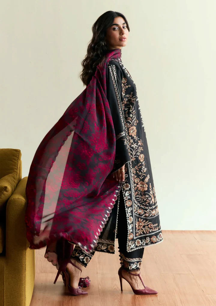 Zara Shahjahan Dhanak Embroidered 3 Piece | ZR104