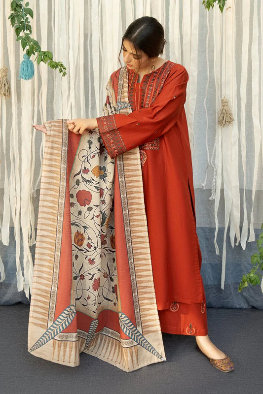 Aisling Dhanak Embroidered 3 Piece - AL105