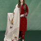 Aisling Dhanak Embroidered 3 Piece - AL100