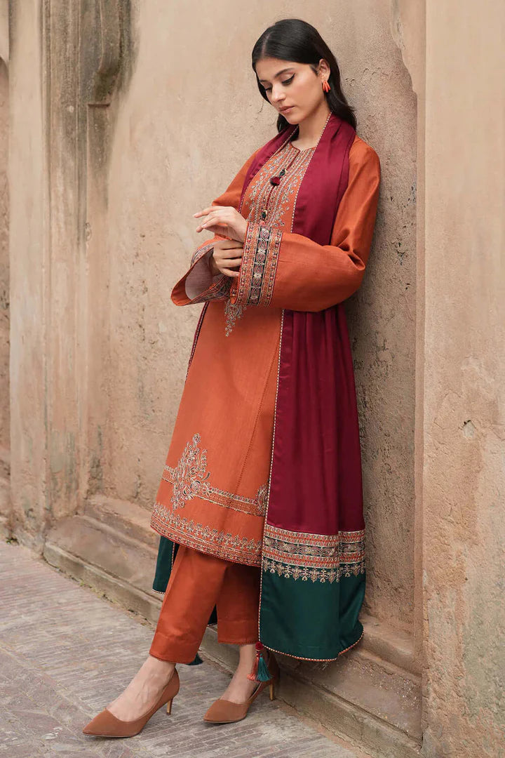 Jazmin Dhanak Embroidered 3 Piece - JZ102