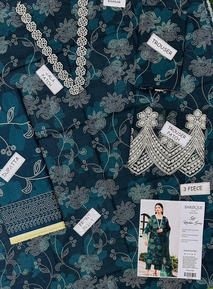 Baroque Khaddar Embroidered 3 Piece - BQ114