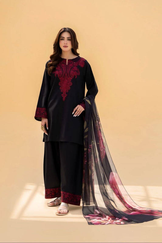 Laam Dhanak Embroidered 3 Piece - LM100