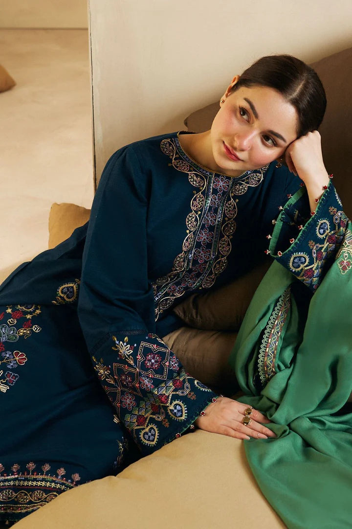 Zara Dhanak Embroidered 3 Piece - ZR103