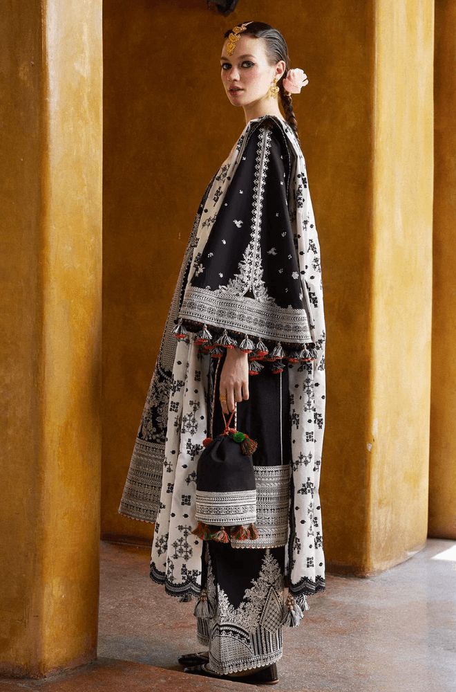 Charizma Dhanak Embroidered 3 Piece | CA100