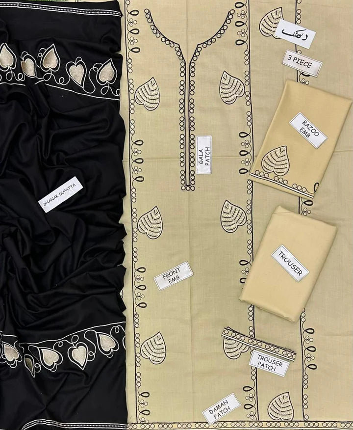 Jazmin Dhanak Embroidered 3 Piece | JZ105