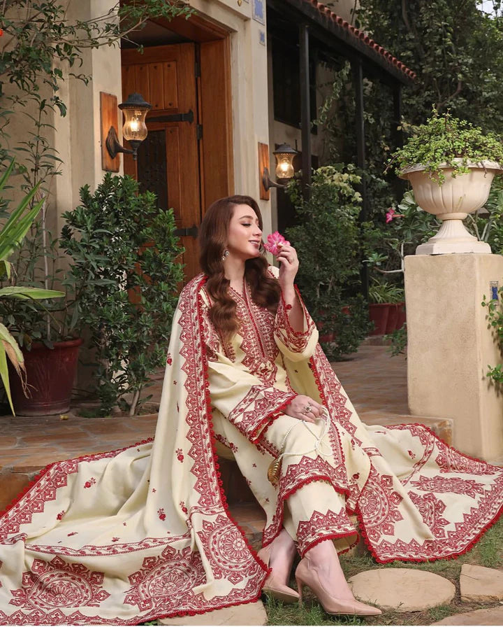 Aneela Dhanak Embroidered 3 Piece | AN108