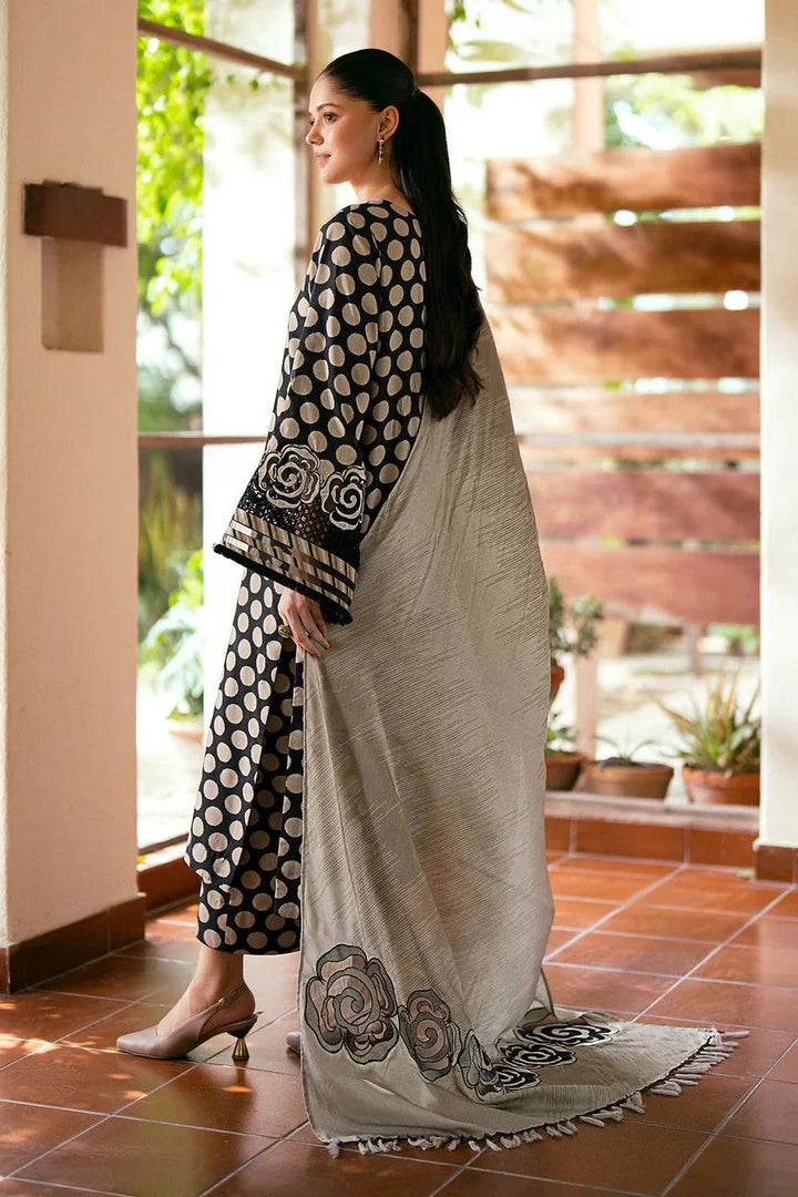 Baroque Dhanak Embroidered 3 Piece | BQ127
