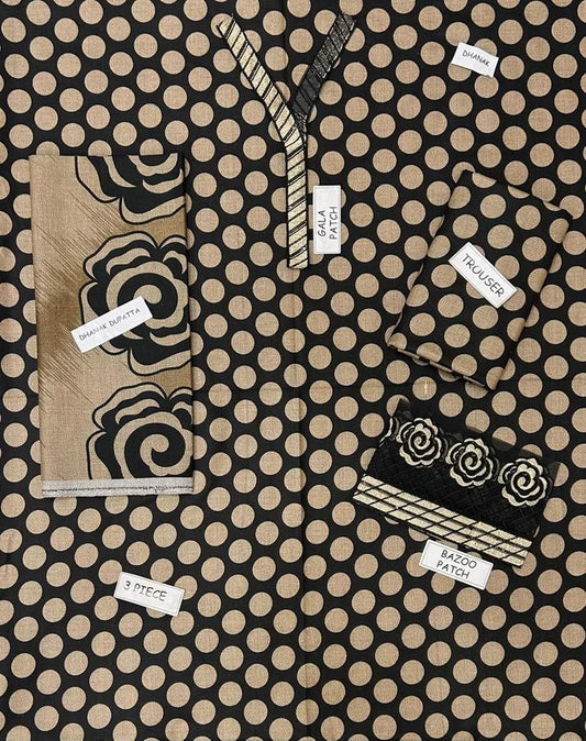 Baroque Dhanak Embroidered 3 Piece | BQ127