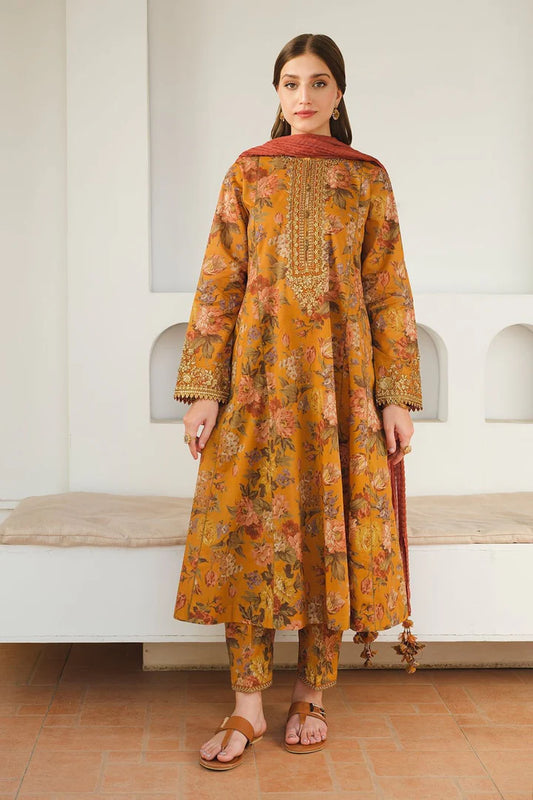 Baroque Khaddar Embroidered 3 Piece | BQ123