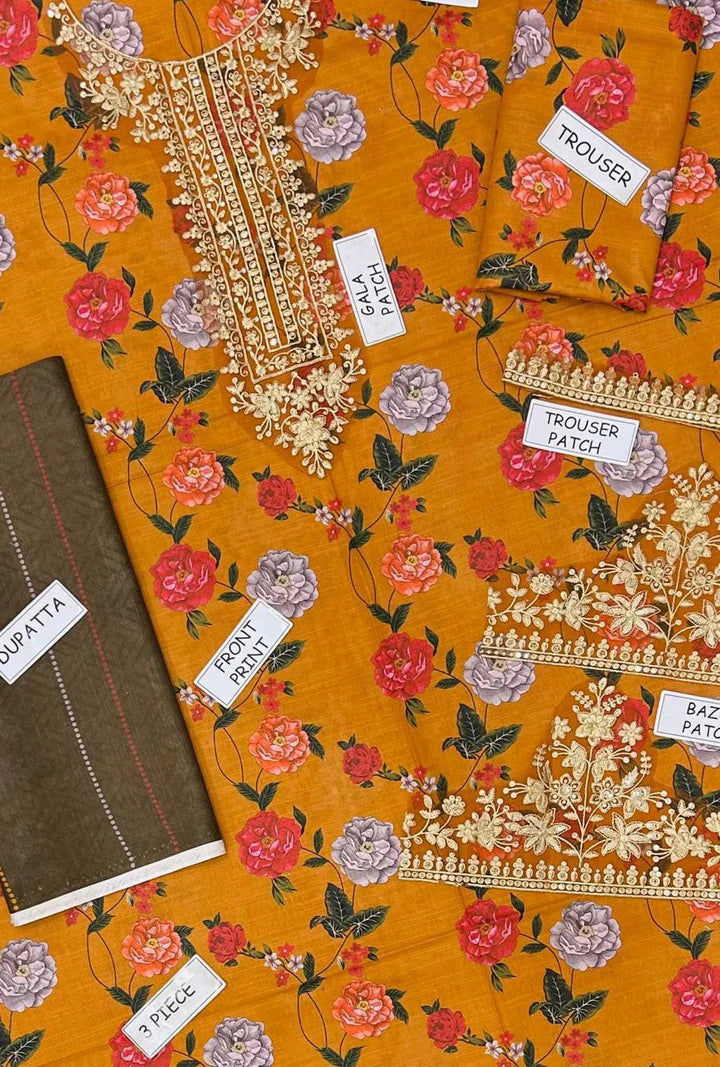 Baroque Khaddar Embroidered 3 Piece | BQ123