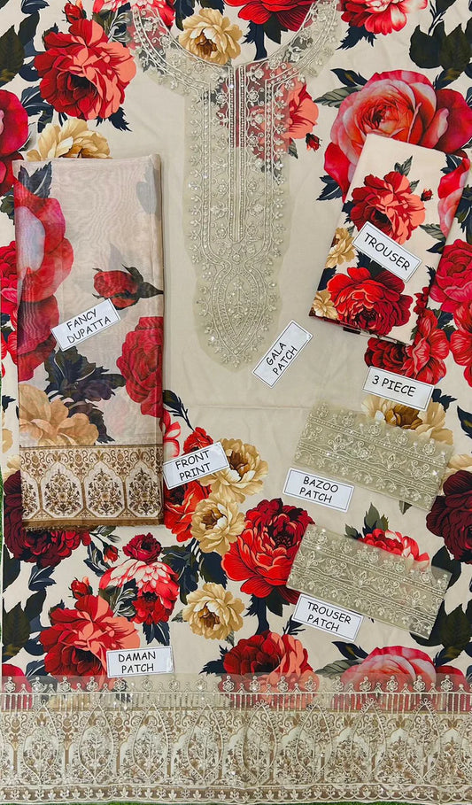 Crimson Silk Embroidered 2 Piece | CN105