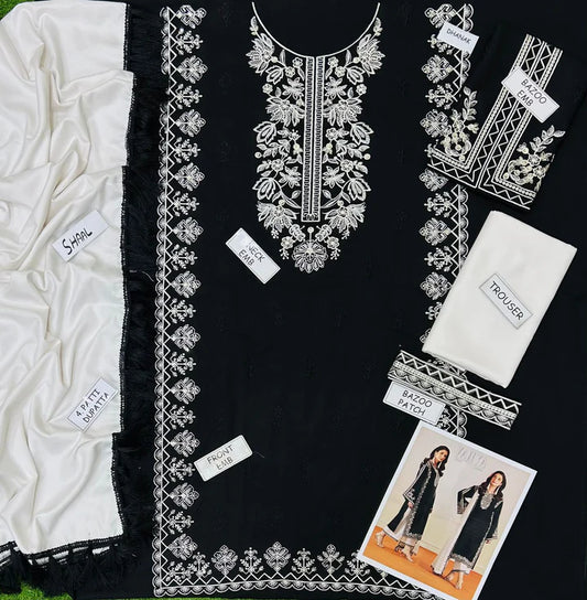 Vanya Dhanak Embroidered 3 Piece | VA101