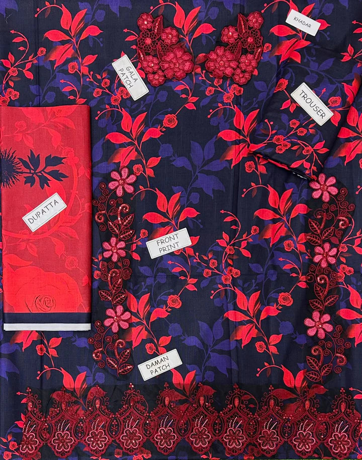 Asifa Nabeel Khaddar Embroidered 3 Piece | AF100