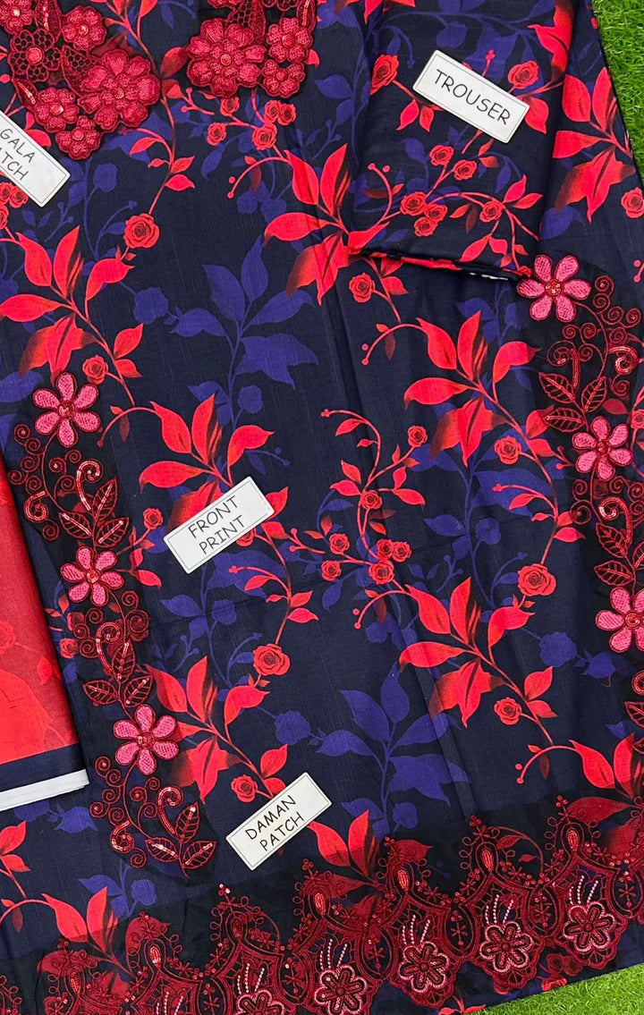 Asifa Nabeel Khaddar Embroidered 3 Piece | AF100