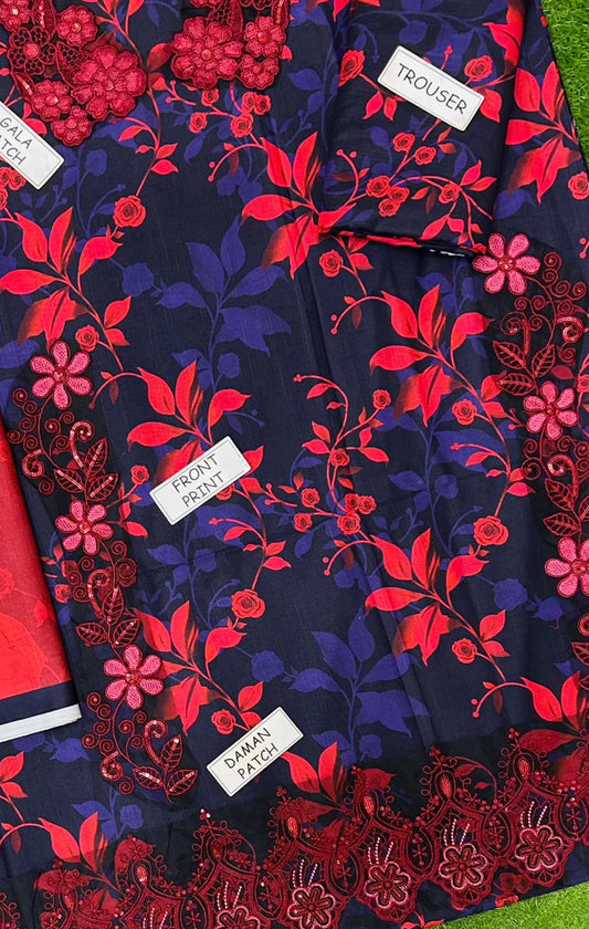 Asifa Nabeel Khaddar Embroidered 3 Piece | AF100