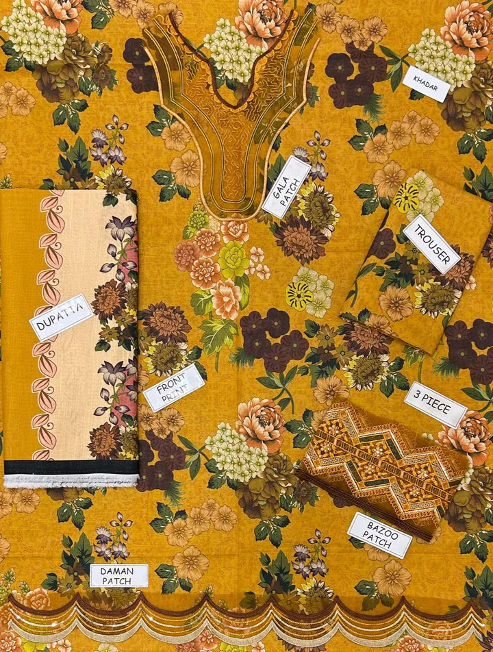 Iznik Khaddar Embroidered 3 Piece | IZ123