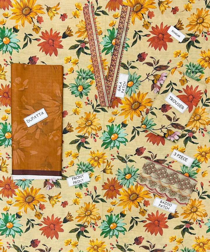 Baroque Khaddar Embroidered 3 Piece | BQ119