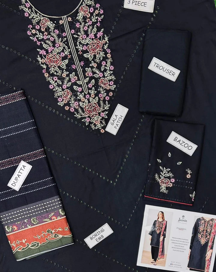 Jazmin Dhanak Embroidered 3 Piece | JZ106