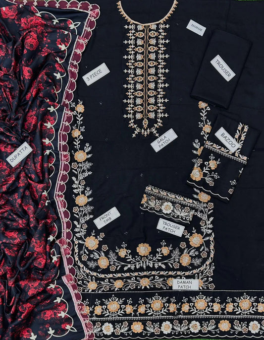 Zara Shahjahan Dhanak Embroidered 3 Piece | ZR104