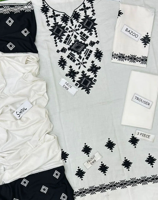Laam Dhanak Embroidered 3 Piece | LM101