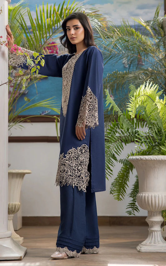 Motifs Dhanak Embroidered 2 Piece | MS100