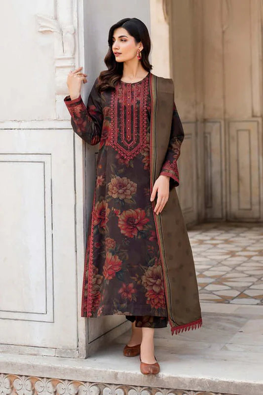 Baroque Dhanak Embroidered 3 Piece - BQ117