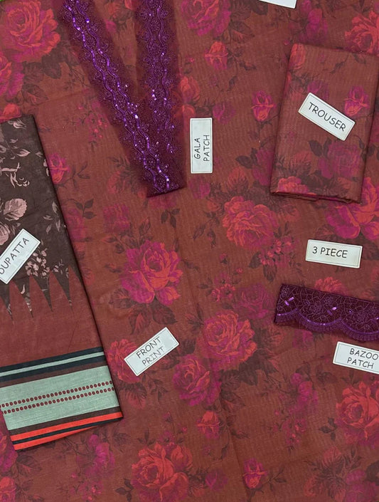 Baroque Khaddar Embroidered 3 Piece | BQ118