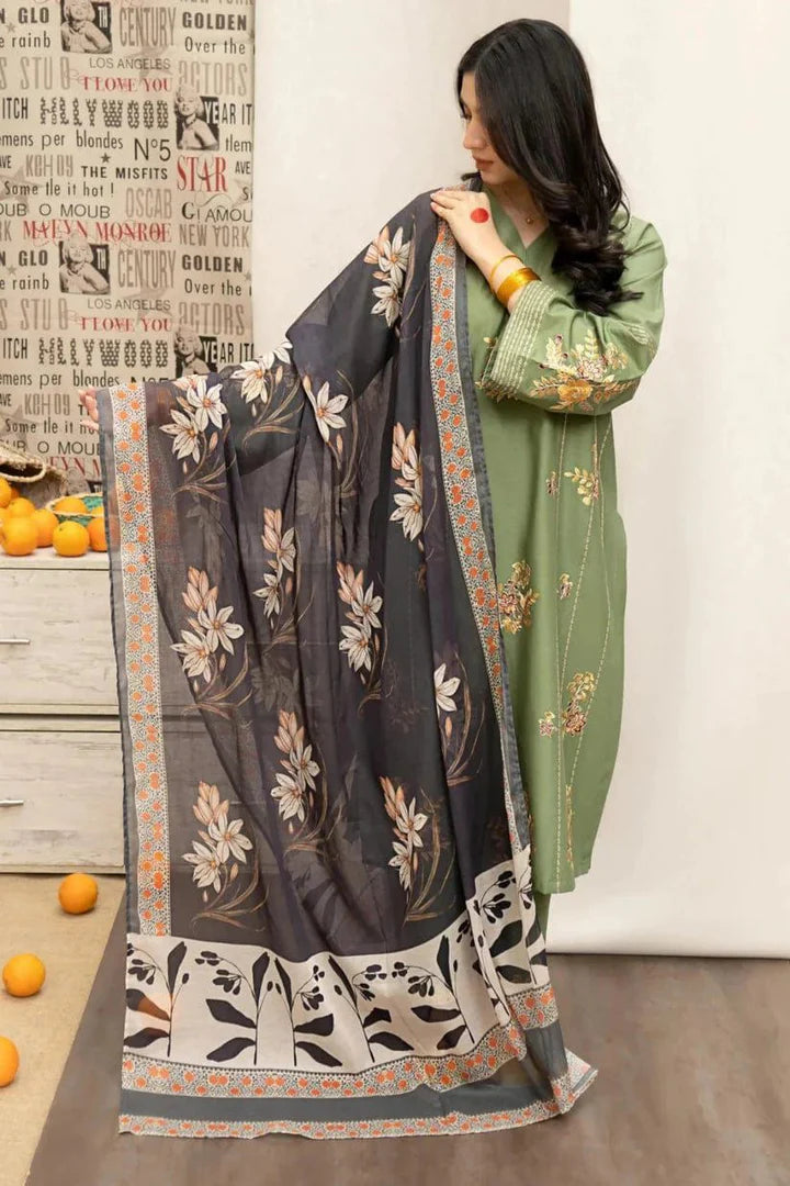 Urge Dhanak Embroidered 3 Piece - UG100