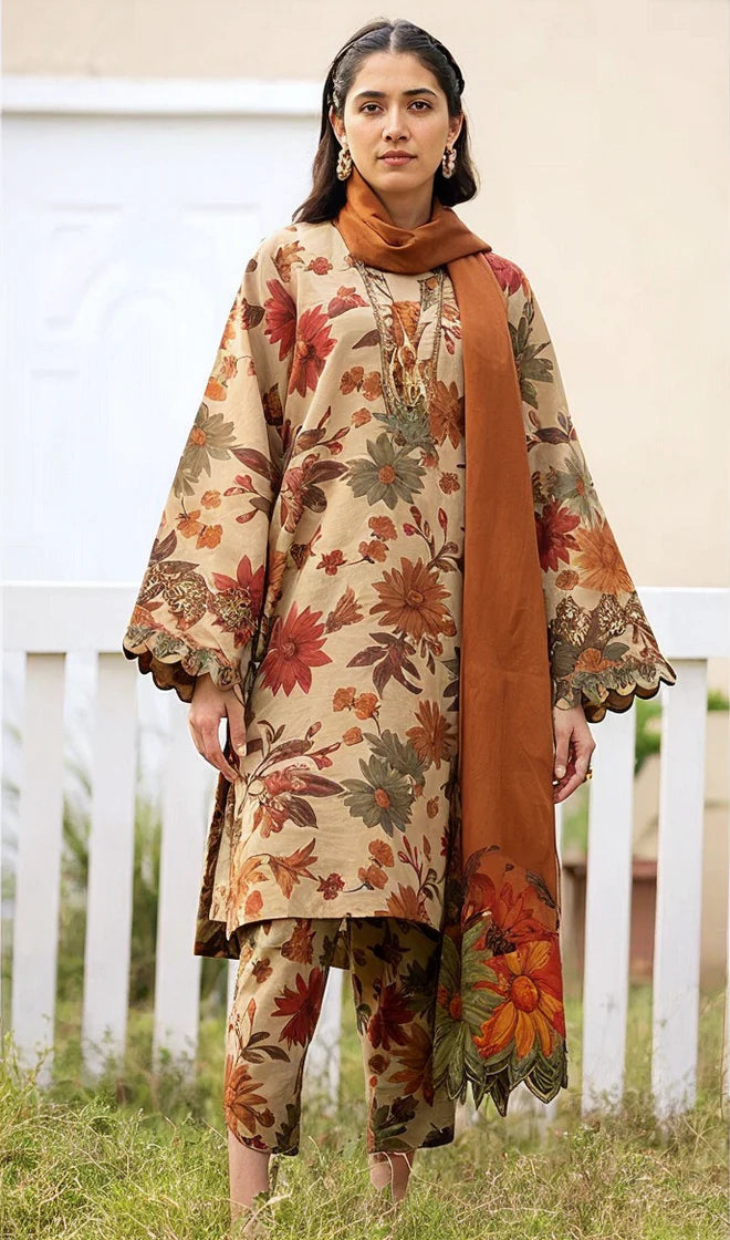 Baroque Khaddar Embroidered 3 Piece | BQ119