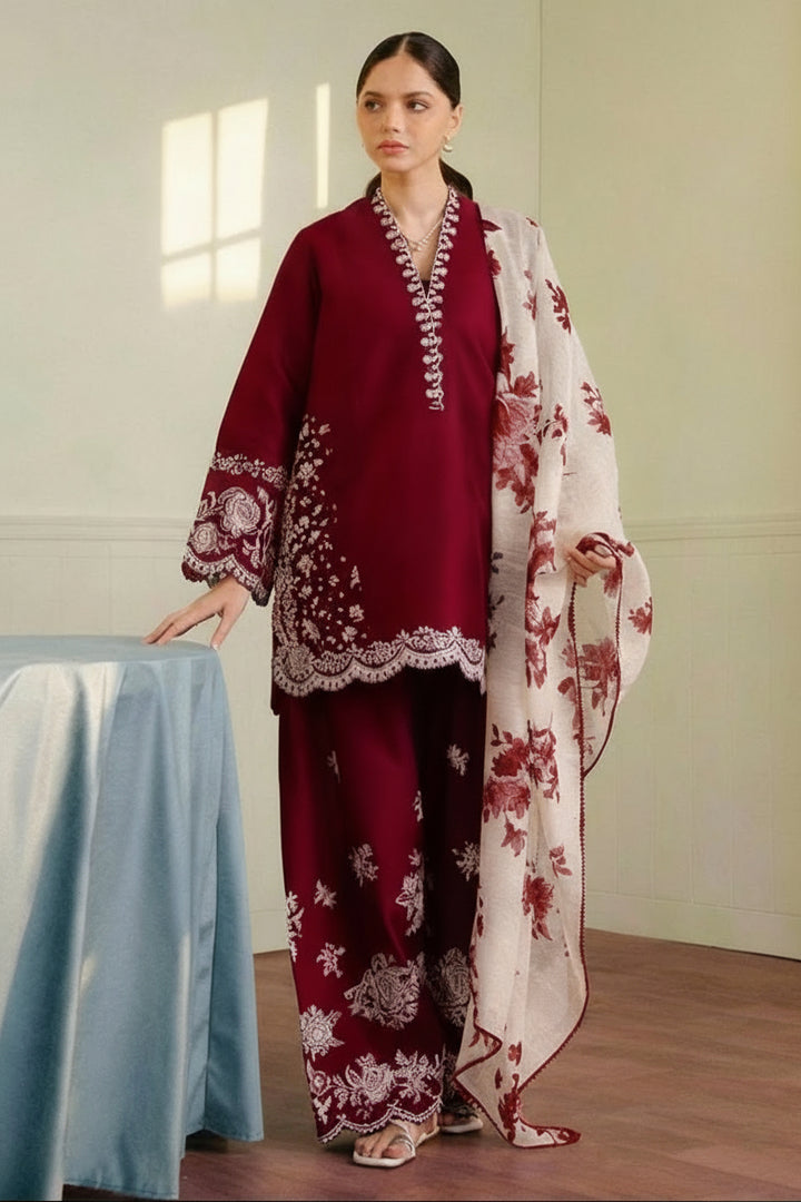 Zara Dhanak Embroidered 3 Piece - ZR100