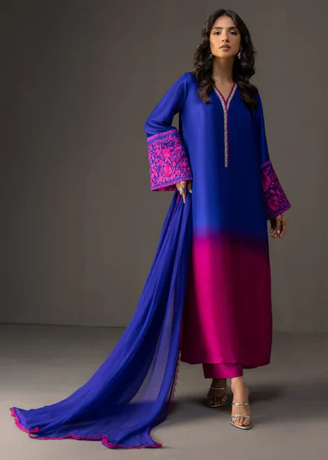 Zainab Chottani Shamoz Silk Embroidered 3 Piece | ZC105