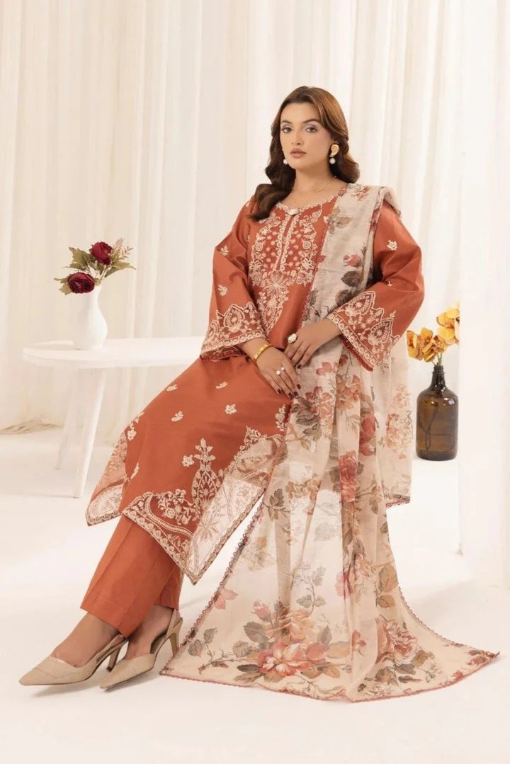 Mohagni Dhanak Embroidered 3 Piece - MG101